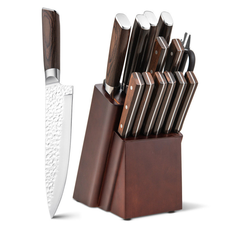 dropship Daily Necessities Kitchen Knife Set Stainless Steel Knife Block Set