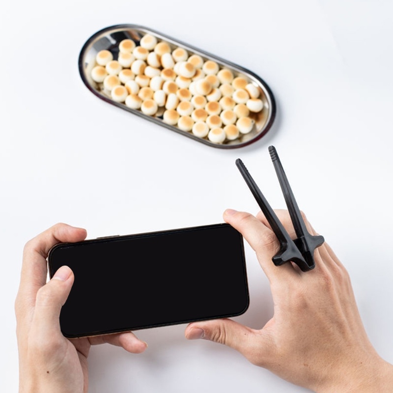 dropship Finger Chopsticks for Gamer Gaming Snack Clips Plastic Chopstick Snack Food Finger Tongs Lazy Artifact Assistant Finger Tool