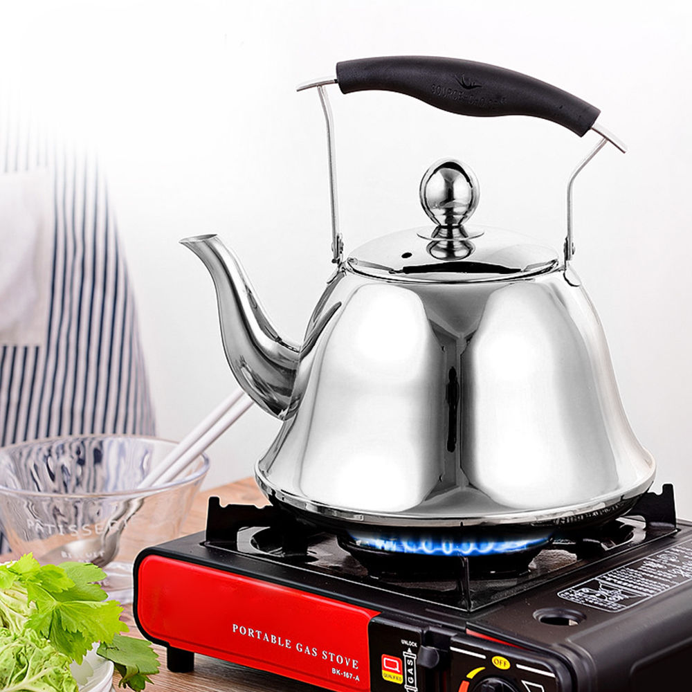 dropship 2L Whistling Kettle For Gas Stove Induction Cooker Stainless Steel Whistling Kettle Tea Kettle Water Bottle Coffee Tea Pot