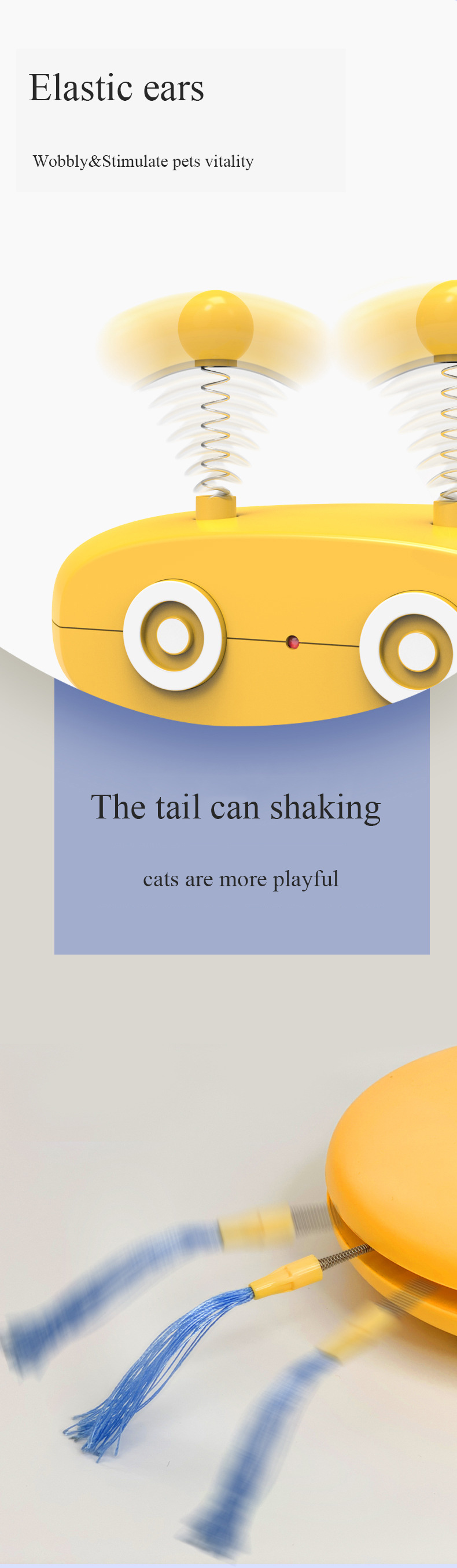 dropship Electric Cat Interactive Toys Funny Pet Teasing Robot Laser Toys Automatic Steering Walking Sticks