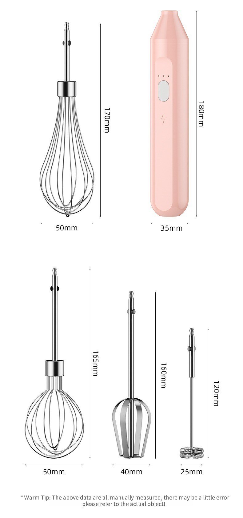 dropship Electric Milk Frother Handheld Egg Beater Coffee Milk Drink Egg Mixer Foamer Foamer Household Kitchen Cooking Tool