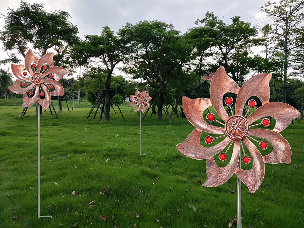 dropship 1pc Wind Spinner With Garden Stake; Kinetic Wind Spinners Outdoor Garden Stake For Yard And Garden
