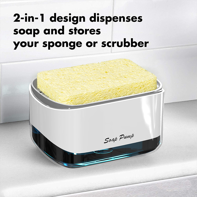 dropship 2-in-1 Kitchen Soap Dispenser With Sponge Holder