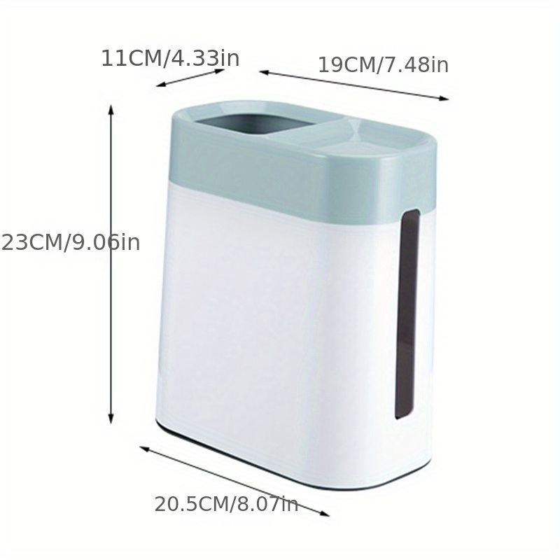 dropship 1pc 2 In 1 Desktop Trash Can With Tissue Box; Creative Plastic Mini Wastebasket; Trash Can; Garbage Bin; Rubbish Recycling For Desktop; Dressing Table