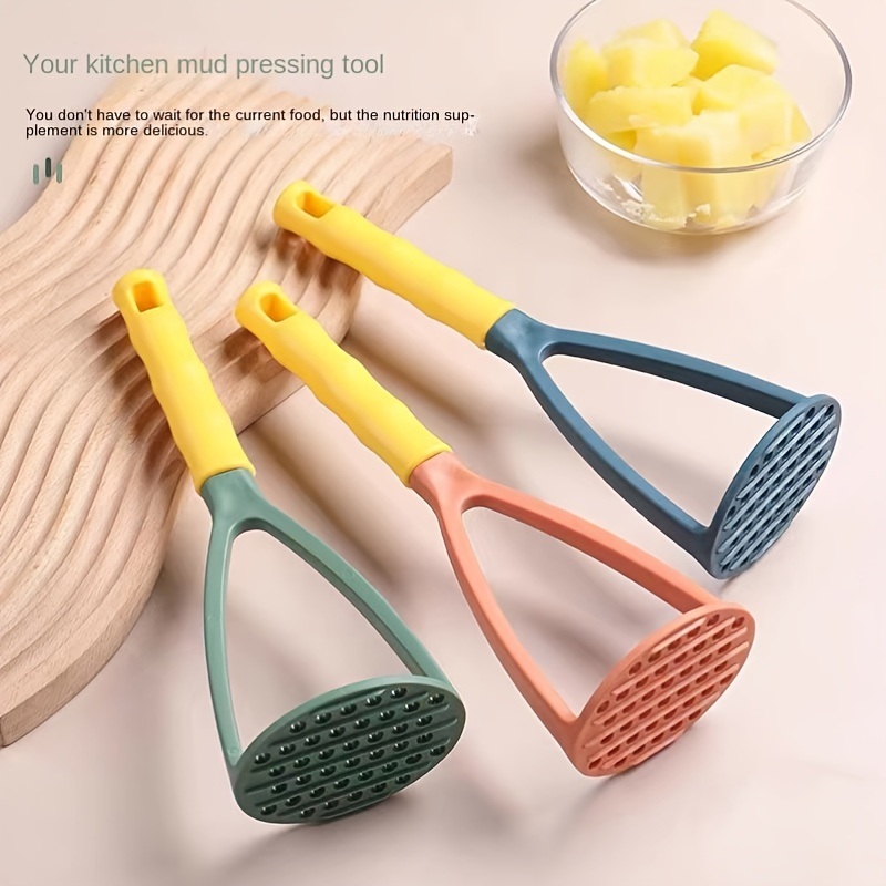dropship 1pc 1pc Mashed Potato Press; Household Potato Press Gadget; PP Plastic Potato Press