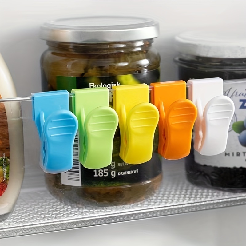 dropship 4pcs Multifunctional Fresh-keeping Sealed Storage Clip; Refrigerator Side Door Organiser Clips; For Kitchen Storage Clips; Kitchen Supplies