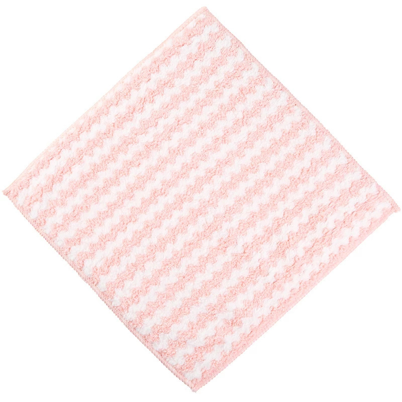 dropship 30x30cm 5/10PCS Kitchen Scouring Pad Towel Dishcloth Household Rags Gadget Microfiber Non-stick Oil Table Cleaning Cloth Wipe