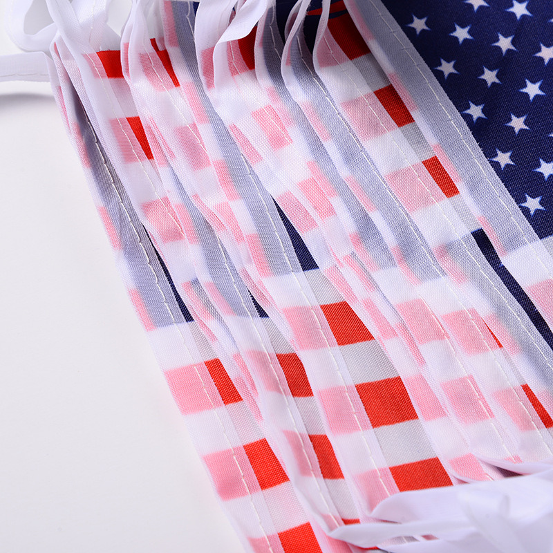 dropship 20pcs/30pcs American Flag; American Flag Decor; banner Flags; Independence Day Banner American Flag; Flag banner; Suitable For Patriotic Events; Sports; Bars Decorations Yard