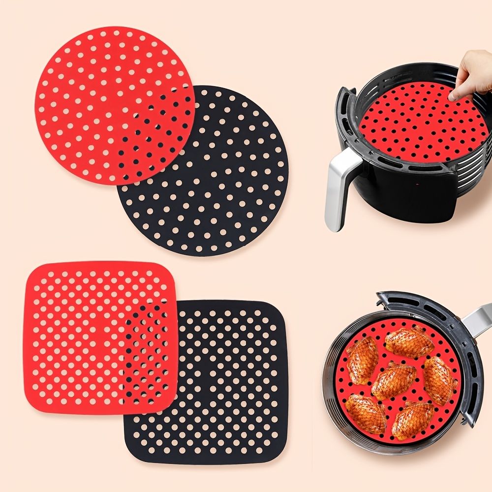 dropship 1pc 7.5in/8in/9in Air Fryer Liner Silicone Air Fryer Mat