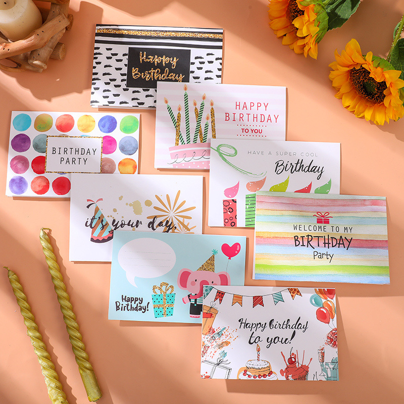 dropship 28pcs Greeting Card With Envelope Size5.9*3.9inch For Birthday
