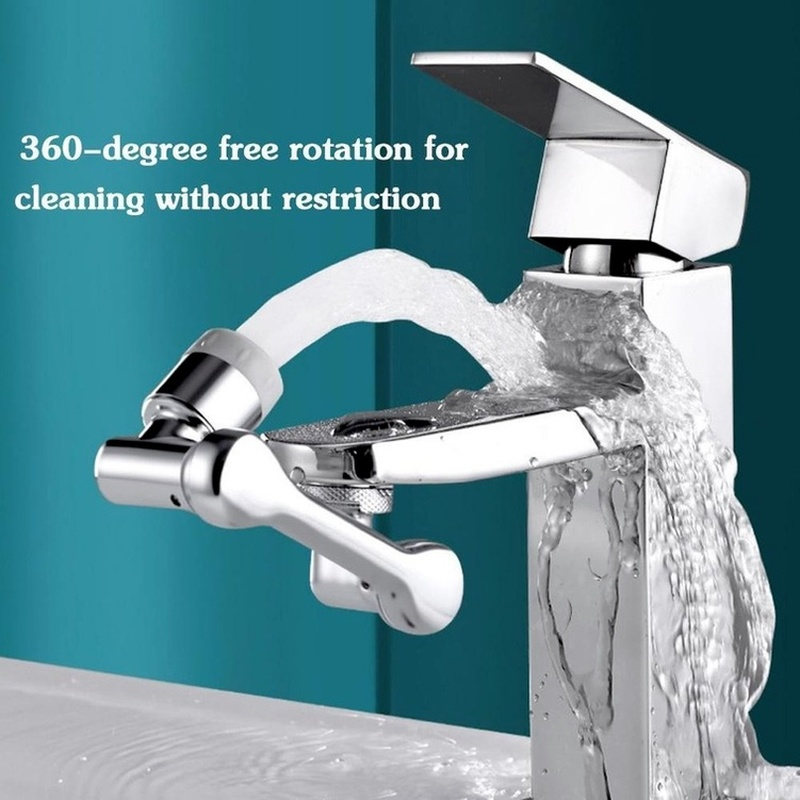 dropship 1pc New Universal 1080° Rotation Extender Faucet Aerator; Plastic Splash Filter; Kitchen Washbasin Faucets Bubbler Nozzle Robotic Arm