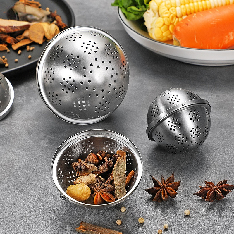 dropship 1pc 304 Stainless Steel Seasoning Ball; Thickened Ball Tea Strainer; Spice Filter; Kitchen Gadget