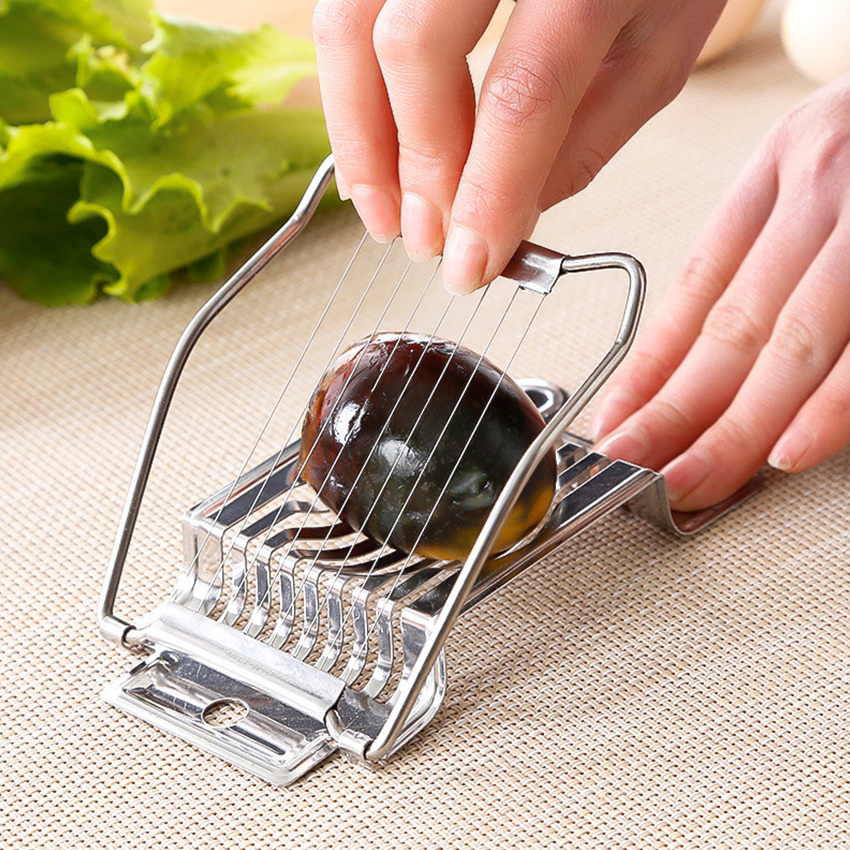 dropship 1pc; Stainless Steel Kitchen Tools; Egg Slicer; Egg Cutter