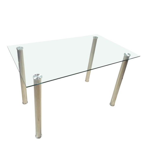 dropship 110CM Clear Color Dining Table Set (This product will be split into two packages) (replace 64512970)