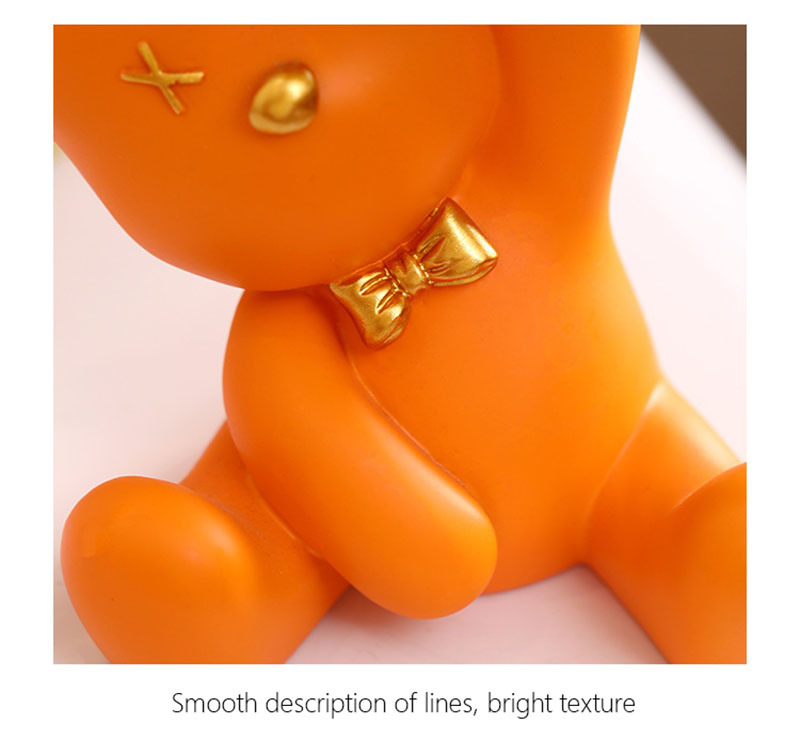 dropship NORTHEUINS Resin Bear Empty Pocket House Entry Decoration Tray Keys Receiver Storage Figurines for Interior Home Object Statues