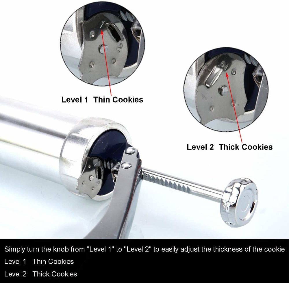 dropship 1 Set; Cookie Press Gun Kit; Includes 20 Cookie Dies And 4 Stainless Steel Nozzle For DIY Biscuit Maker And Decoration Christmas Cookie Making; Kitchen Accessories