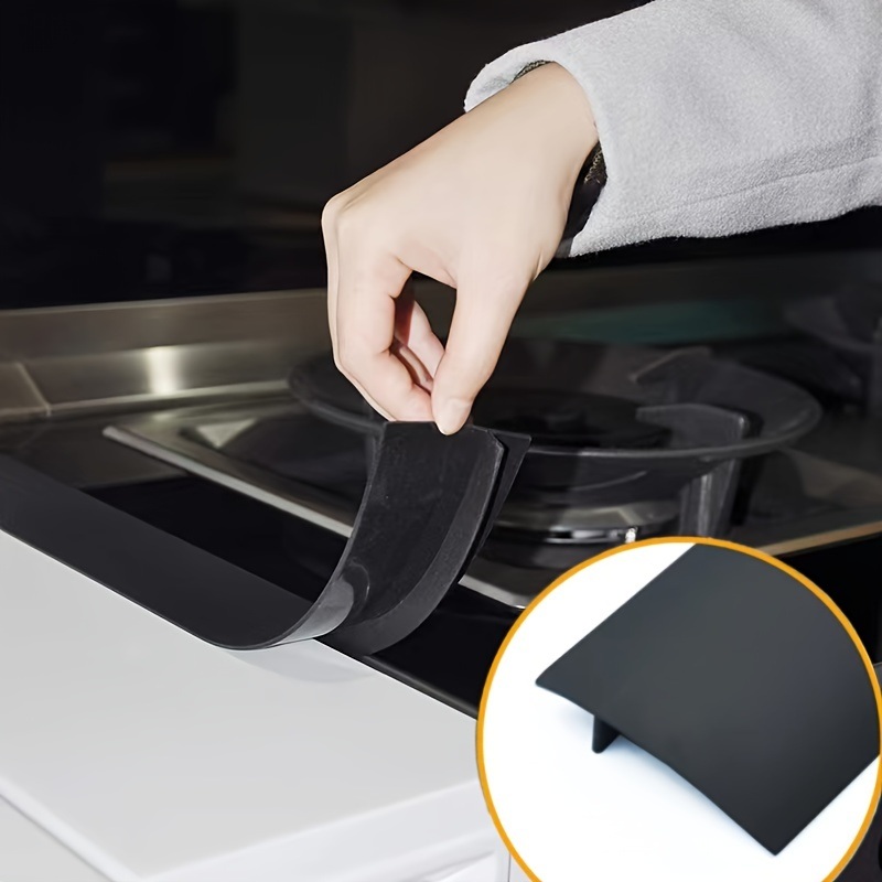 dropship Stovetop Protector; 1pc Silicone Stove Gap Cover; Kitchen Counter Gap Filler; Heat Resistant Oven Gap Filler; Between Kitchen Appliances Washing Machine And Stovetop; Easy Clean