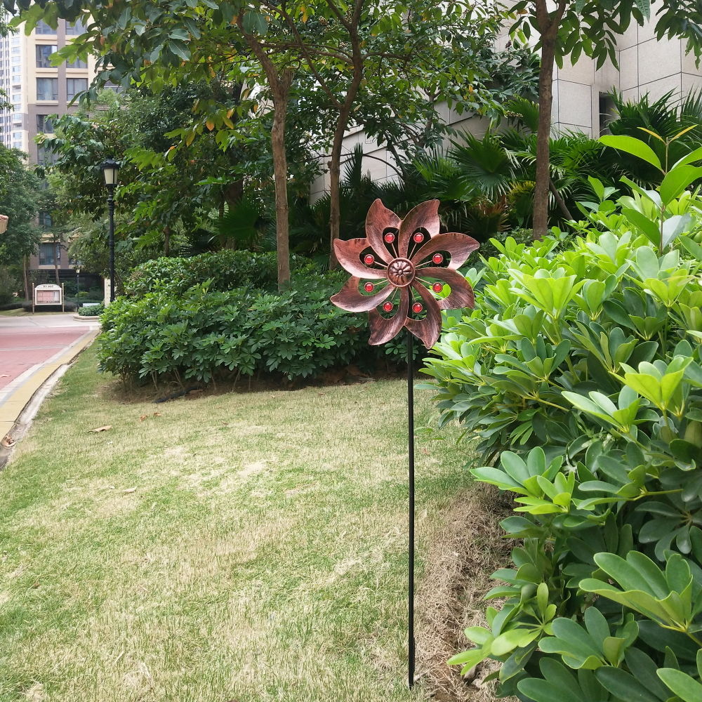 dropship 1pc Wind Spinner With Garden Stake; Kinetic Wind Spinners Outdoor Garden Stake For Yard And Garden