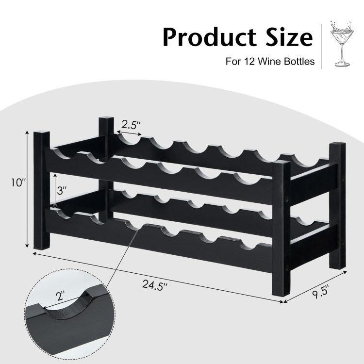 dropship Kitchen Natural Bamboo Products Wine Rack Display Storage Holder Shelf