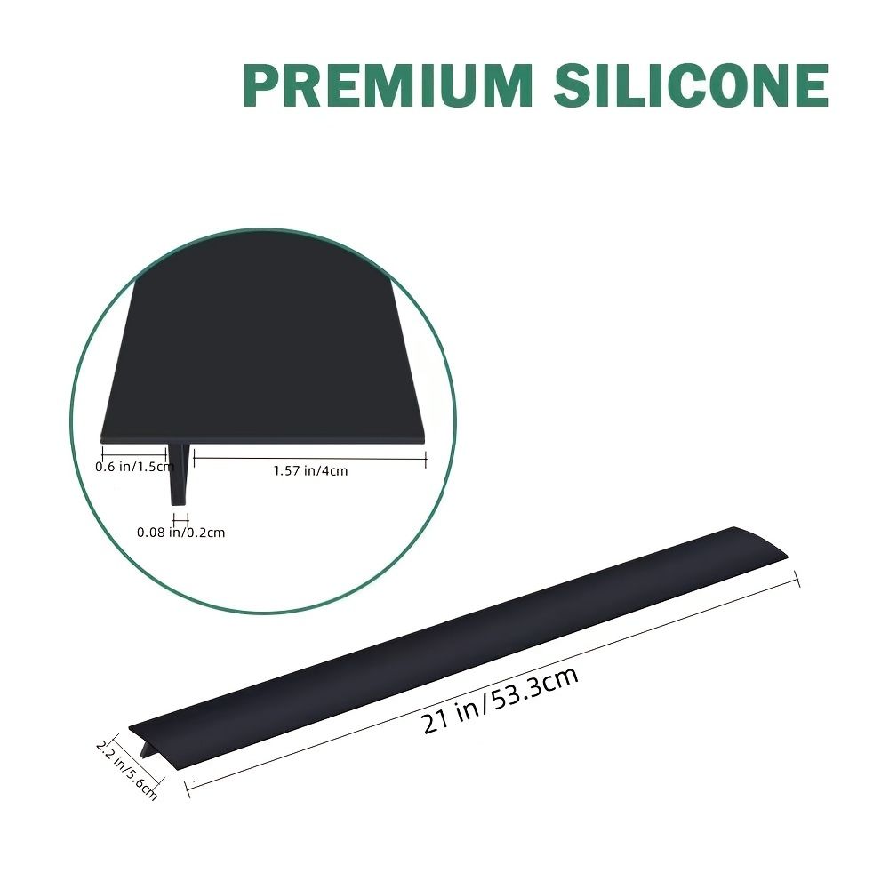 dropship 1pc Silicone Stove Gap Cover; Kitchen Counter Gap Filler; Heat Resistant Oven Gap Filler; Between Kitchen Appliances Washing Machine And Stovetop