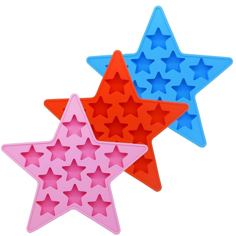 dropship 1pc Pentagram Cake Mold Silicone Epoxy Mold Food Grade Ice Box Creative Baking Tools Ice Mold Ice Cubes