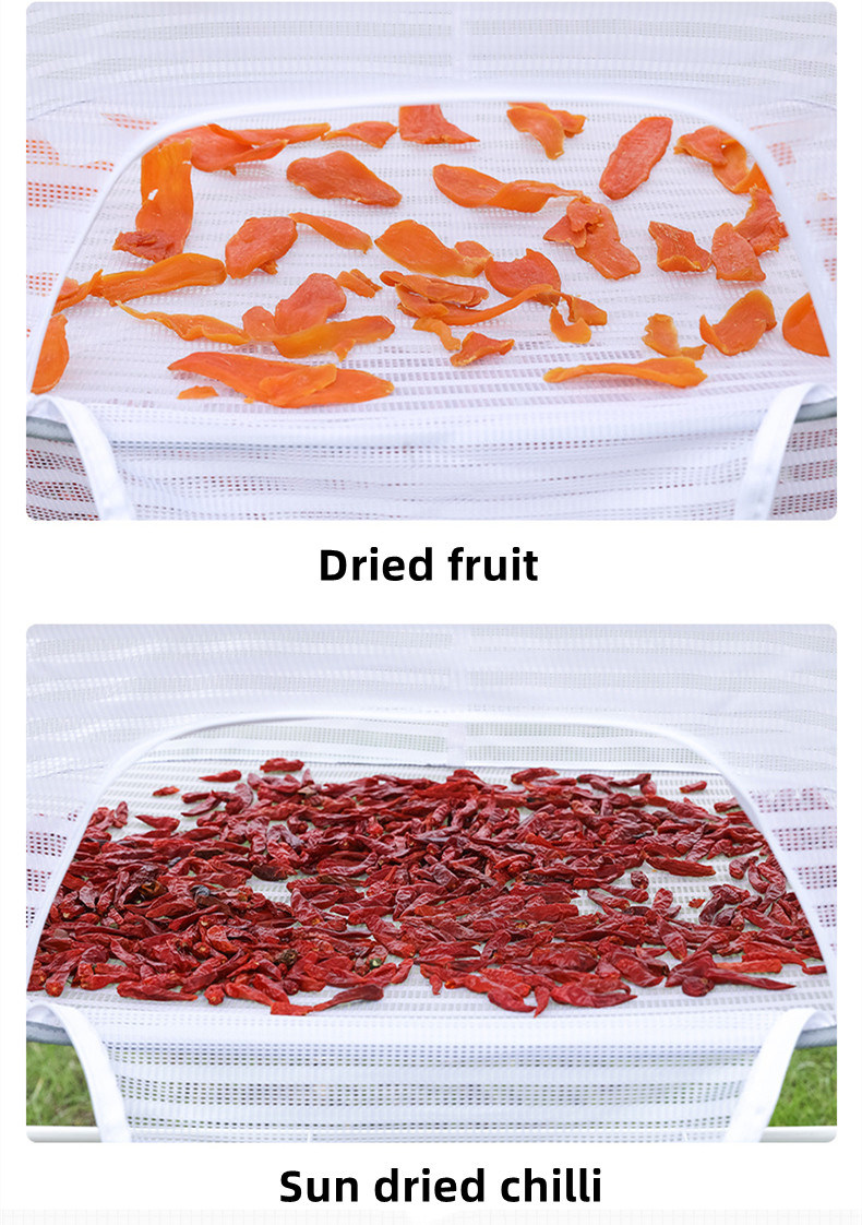 dropship 1pc Drying Rack 1-3 Layers Folding Fish Mesh; Non-Toxic Polyester Fiber Netting; Hanging Drying Fish Net; For Shrimp Fish Fruit Vegetables Herb; With Zipper