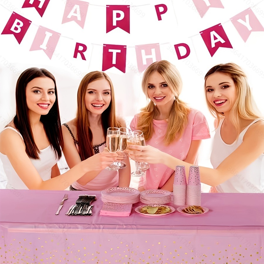 dropship 1pc/3pcs; Rectangular Dot Tablecloth; Dot Disposable Tablecloth; Reusable Disposable Party Tablecloth For Birthday/Wedding/Party/Banquet 54x108inch