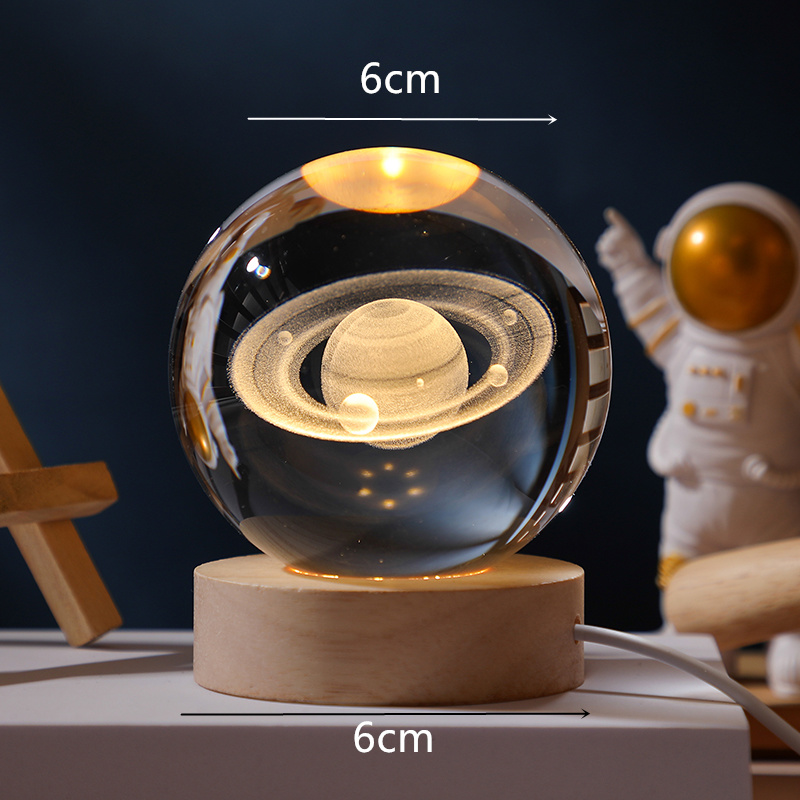 dropship 1pc Creative Crystal Ball Decoration, Desktop Night Light, Bedroom Night Light Valentine's Day Gifts Birthday Gifts