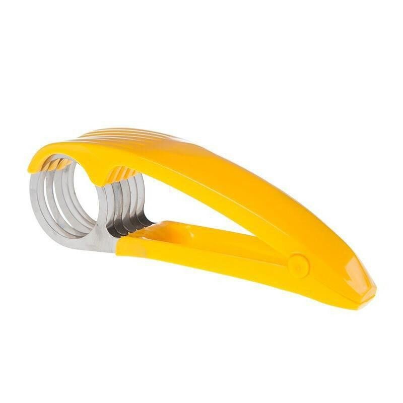 dropship 1pc Banana Slicer, Kitchen Gadget, Stainless Steel Blade, Banana Slicer, Cucumber, Ham, Can Be Used With 6.88in*2.04in