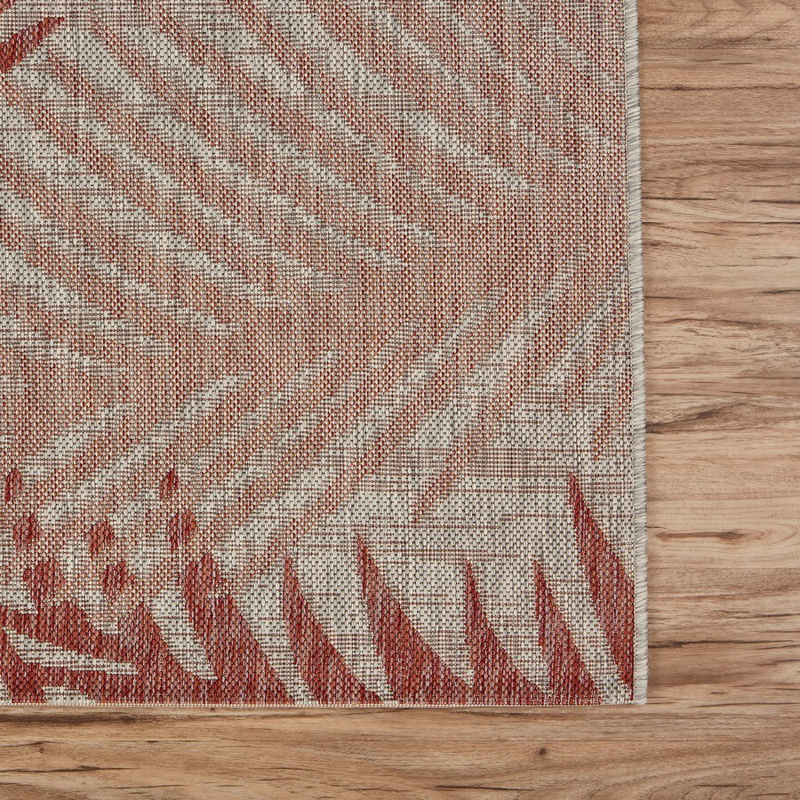 dropship Home Decor Indoor/Outdoor Accent Rug Touch Of Palm Accent Rug