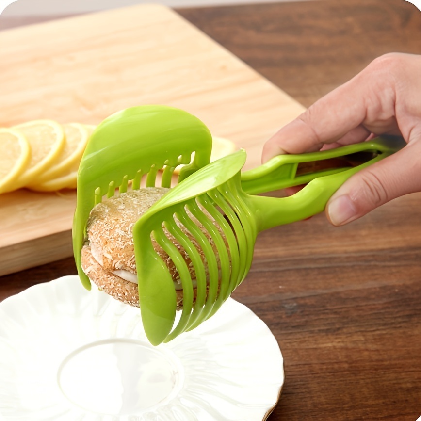 dropship 1pc Tomato Potato Slicer; Lemon Slicer; Multifunctional Fruit Vegetable Cutter Clip; Kitchen Tool; Kitchen Gadgets