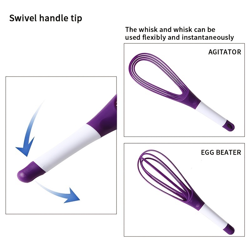dropship 1pc Storeable And Foldable Household Multifunctional Manual Rotary Egg Beater