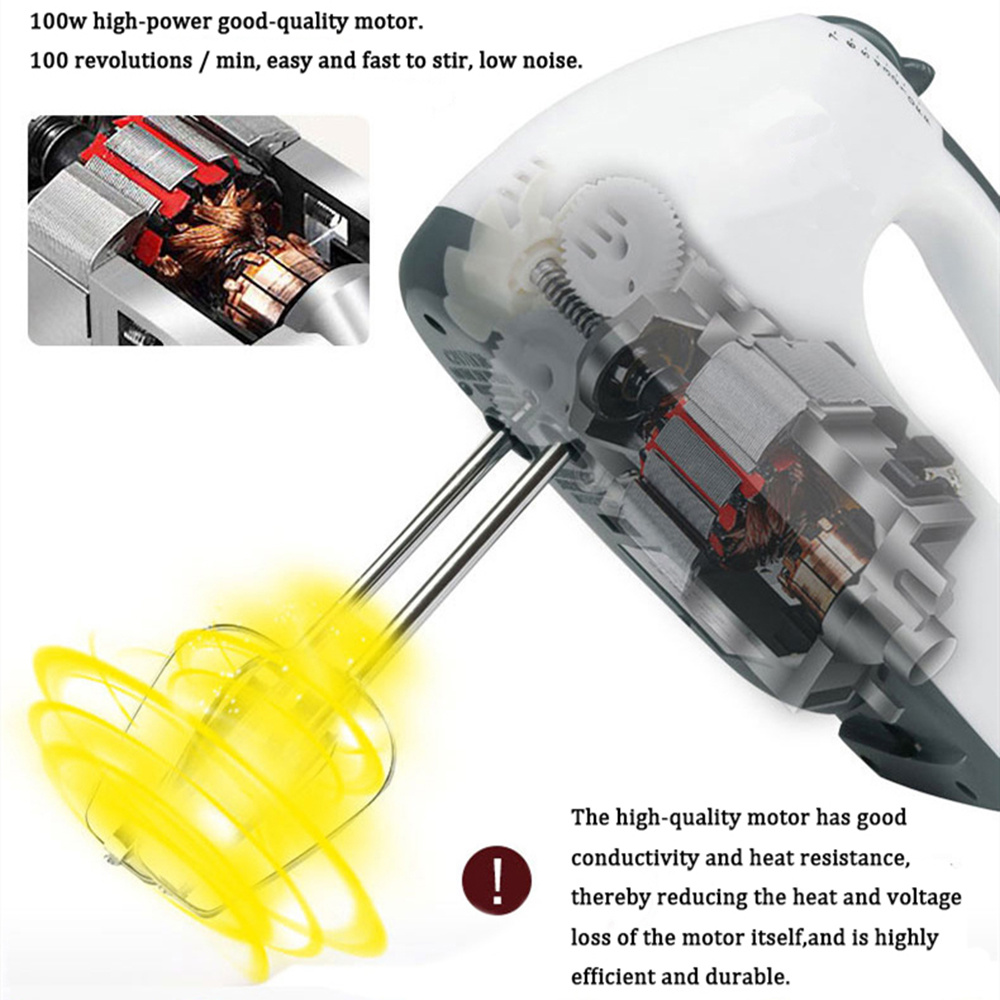 dropship Multifunctional 7 Speed Mini Mixer Electric Food Blender Handheld Mixer Egg Beater Automatic Cream Food Cake Baking Dough Mixer