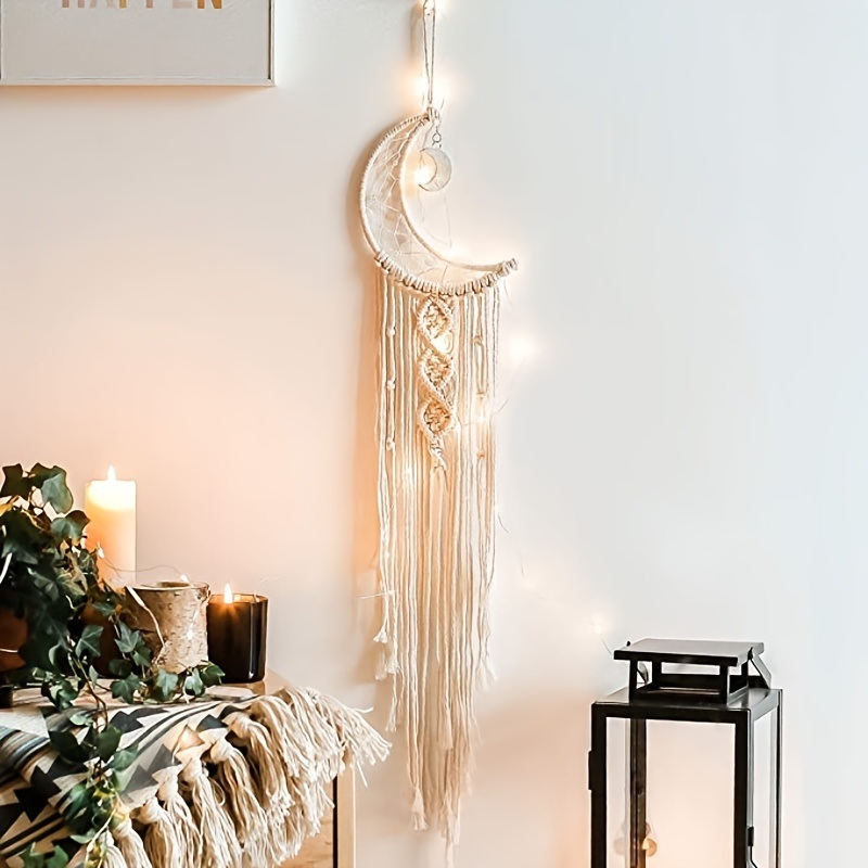 dropship 1pc Black Moon Decor Dream Catcher; Hanging Dream Catcher; Wall Decor Valentine's Day Gifts Birthday Gifts