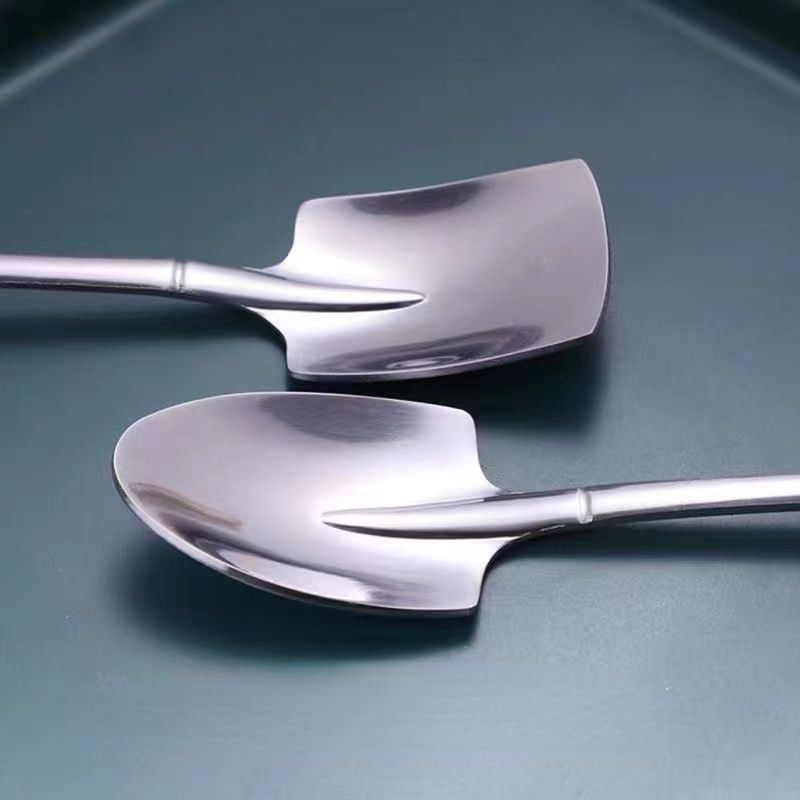 dropship 4pcs/10pcs Spoons; Stainless Steel Shovel Spoon; Home Kitchen Supplies