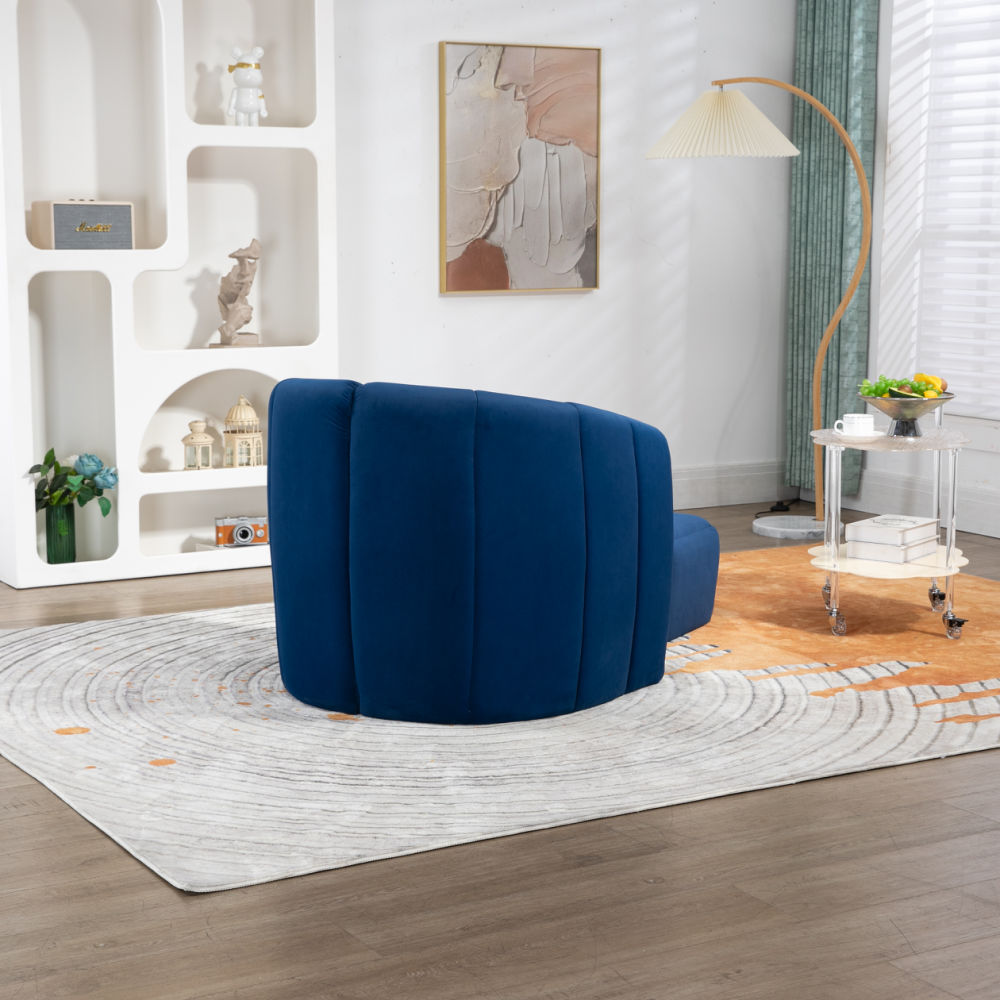 dropship COOLMORE Accent Chair with Ottoman, Mid Century Modern Barrel Chair Upholstered Club Tub Round Arms Chair for Living Room