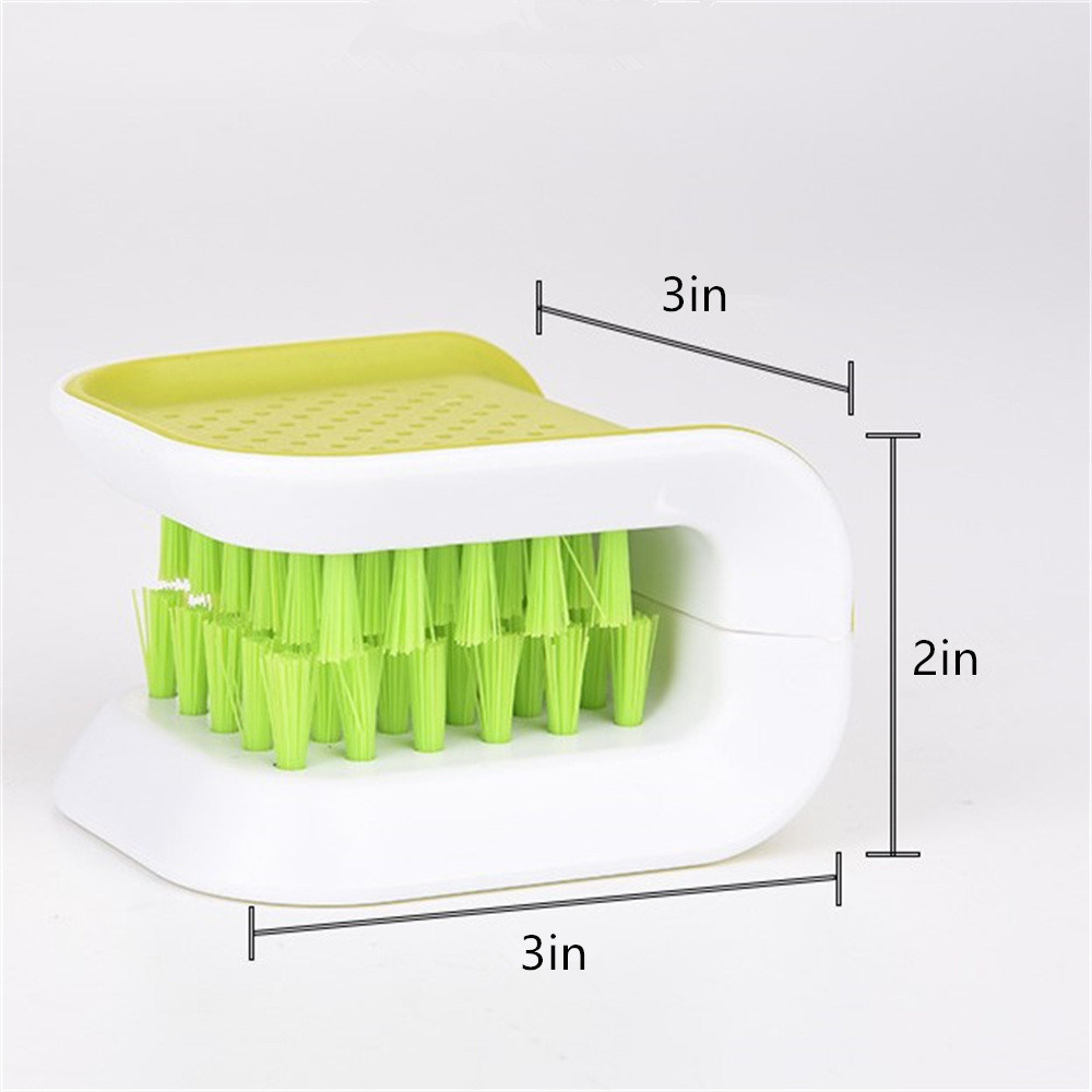 dropship 1pc Household Kitchen U-shaped Double-sided Chopsticks Cleaning Brush; Bristle Knife And Fork Cleaning Brush; Knife Cleaning Hand Guard Brush