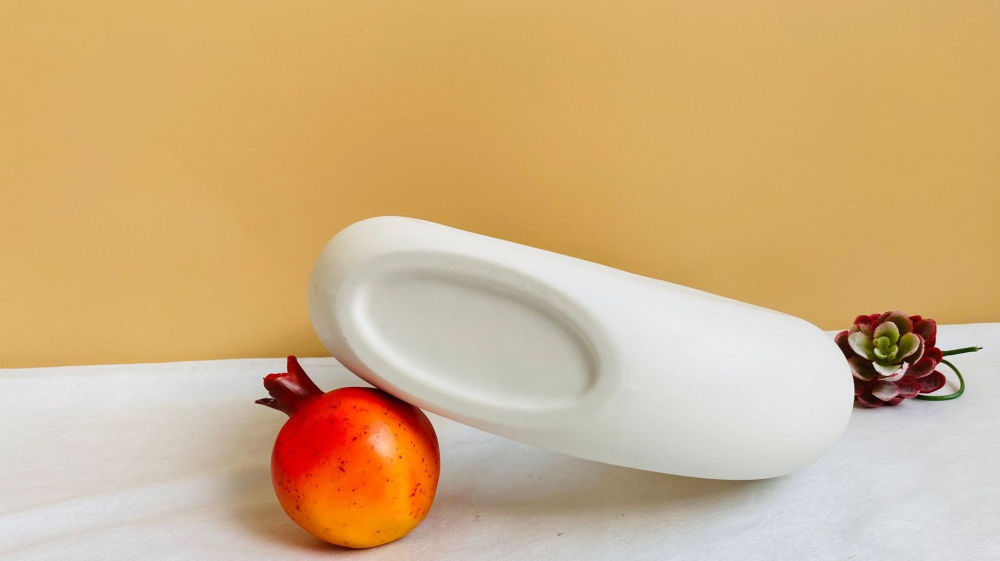 dropship 1pc; White Ceramic Vase White Vases For Decor; Modern Home Decor Vase; Boho Vases For Decor; Circle Vase; Round Vase; Donut Vase; Decorative Vase