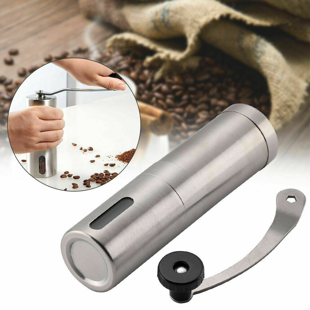 dropship Portable Home Manual Coffee Grinder Stainless Steel with Ceramic Burr Bean Mill