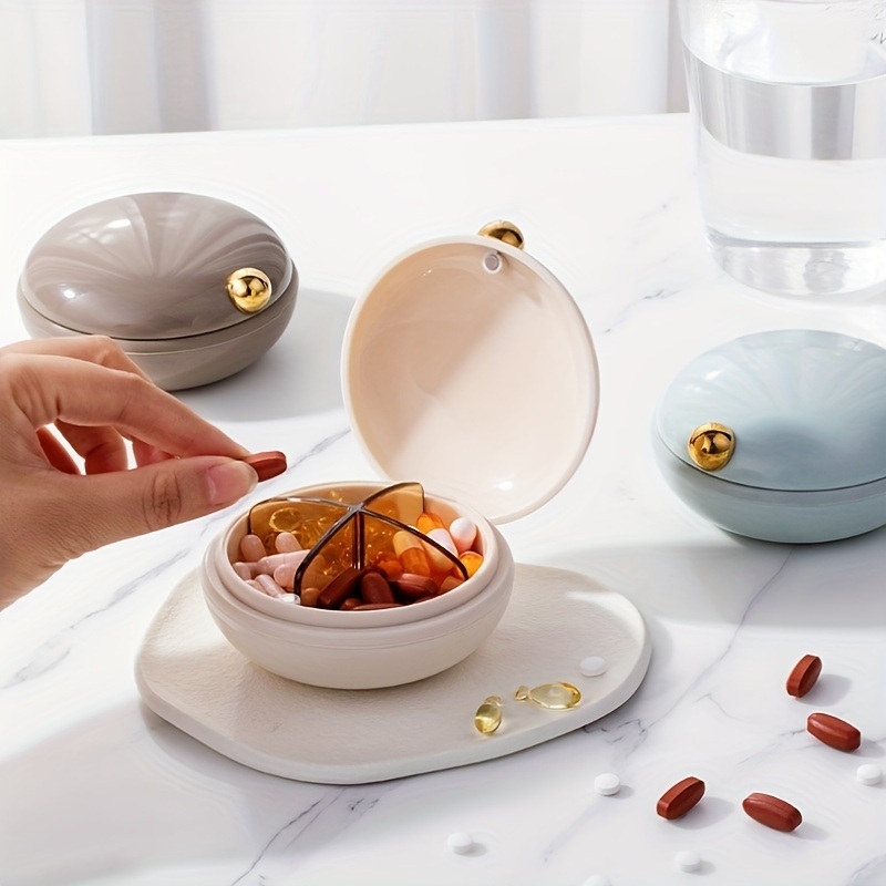dropship 1pc Portable Sealed Pill Box; Mini Pill Case; Small Pill Organizer; Pill Sub-packaging Storage Box; Medicine Box; Multifunctional Storage Container