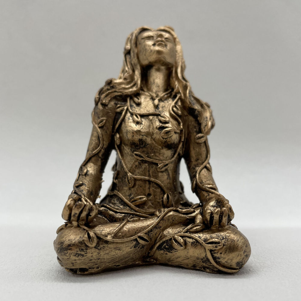 dropship Mother Earth Statue Mini Gaia Fairy Decorative Buddha Statue Decorative Figurines Goddess Healing Chakra Meditation Home Decor