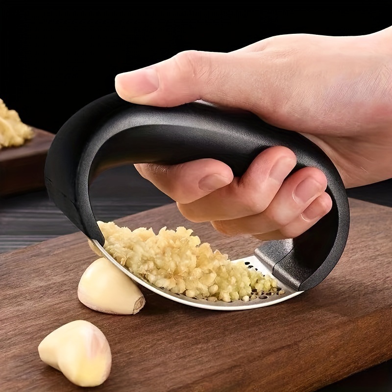 dropship 1pc, Stainless Steel Garlic Press, Manual Garlic Mashing Artifact, Kitchen Multi-functional Household Pat Garlic Pressing Garlic Mud Squeeze Garlic Tool, Garlic Pressing Artifact