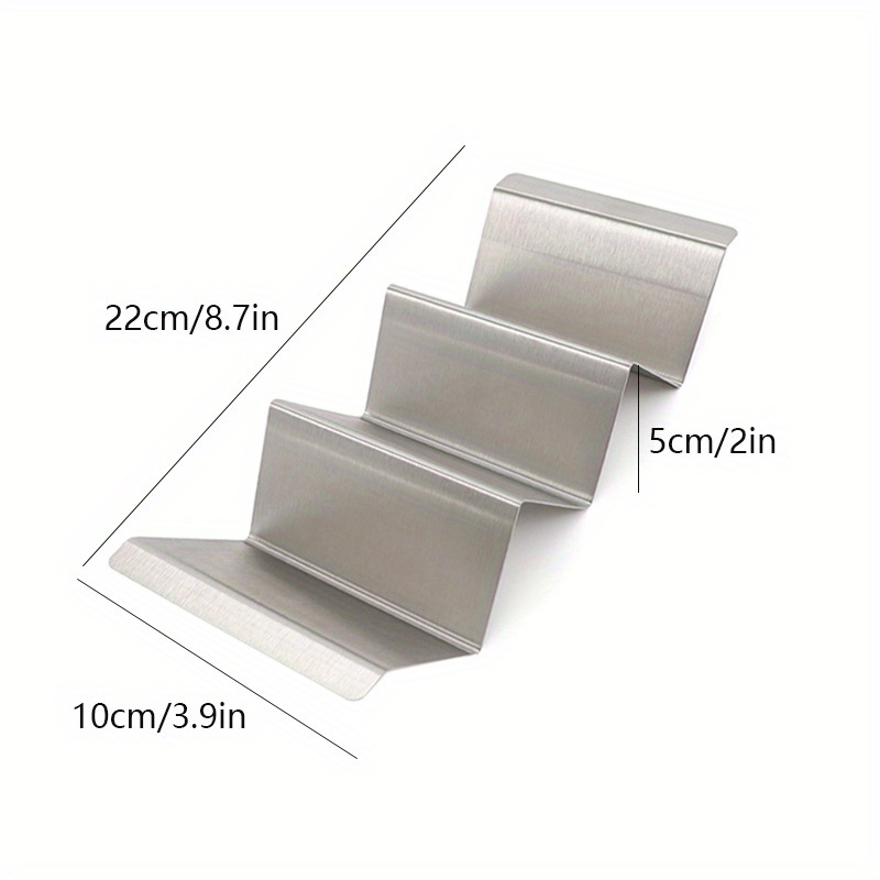 dropship 2pcs Taco Holders; Stainless Steel Taco Bracket Tray; Mexican Tortilla Tray; Suitable For Baking; Dishwasher And Barbecue; Kitchen Accessories