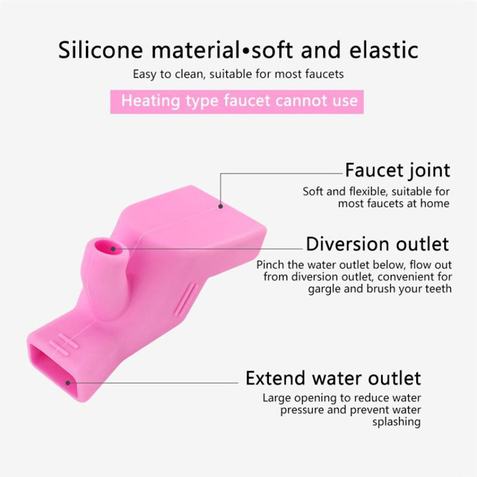 dropship Silicone Faucet Extender; 1pc/3pcs Silicone Bathroom Sink Faucet Extender For Baby Kids Hand Washing