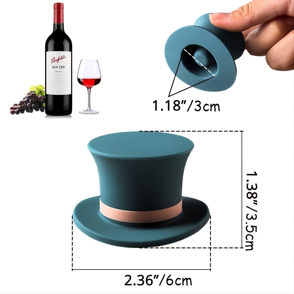 dropship 1pc/3pcs Silicone Magic Cap Corks; Wine Corks; Airtight Preservation Corks