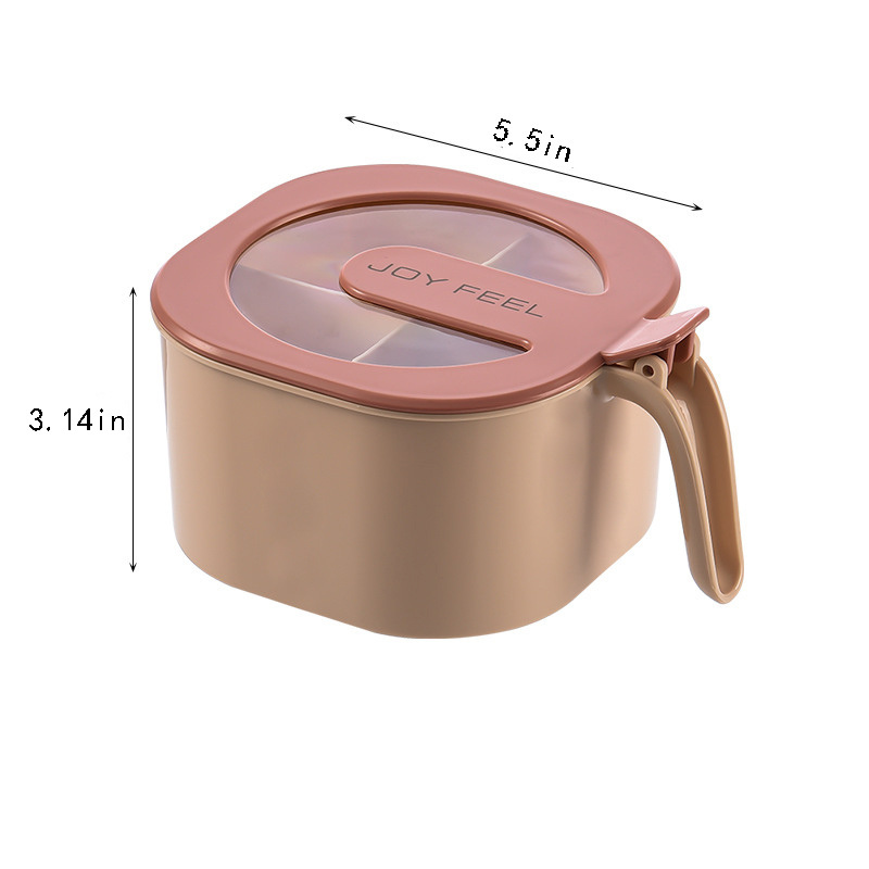 dropship Spice Box Set, Four Compartment Condiment & Spice Box, Multi-Grid Spice Jar, Square Salt Pepper Seasoning Box
