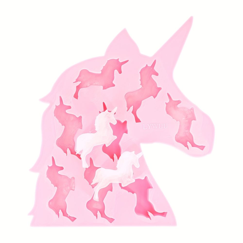 dropship 1pc Unicorn Silicone Ice Cube Molds And Tray Chocolate Candy Soap Jelly Cookie Gummy Wax Resin
