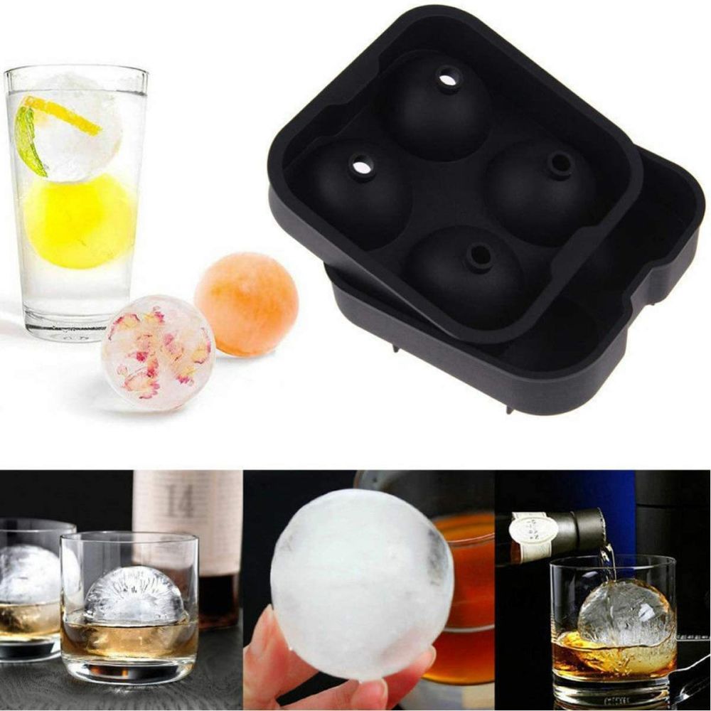 dropship 1pc 4 Skull Silicone Ice Ball Trays Summer Ice Cube Mold Silicone Mold Halloween Skull Ice Mold