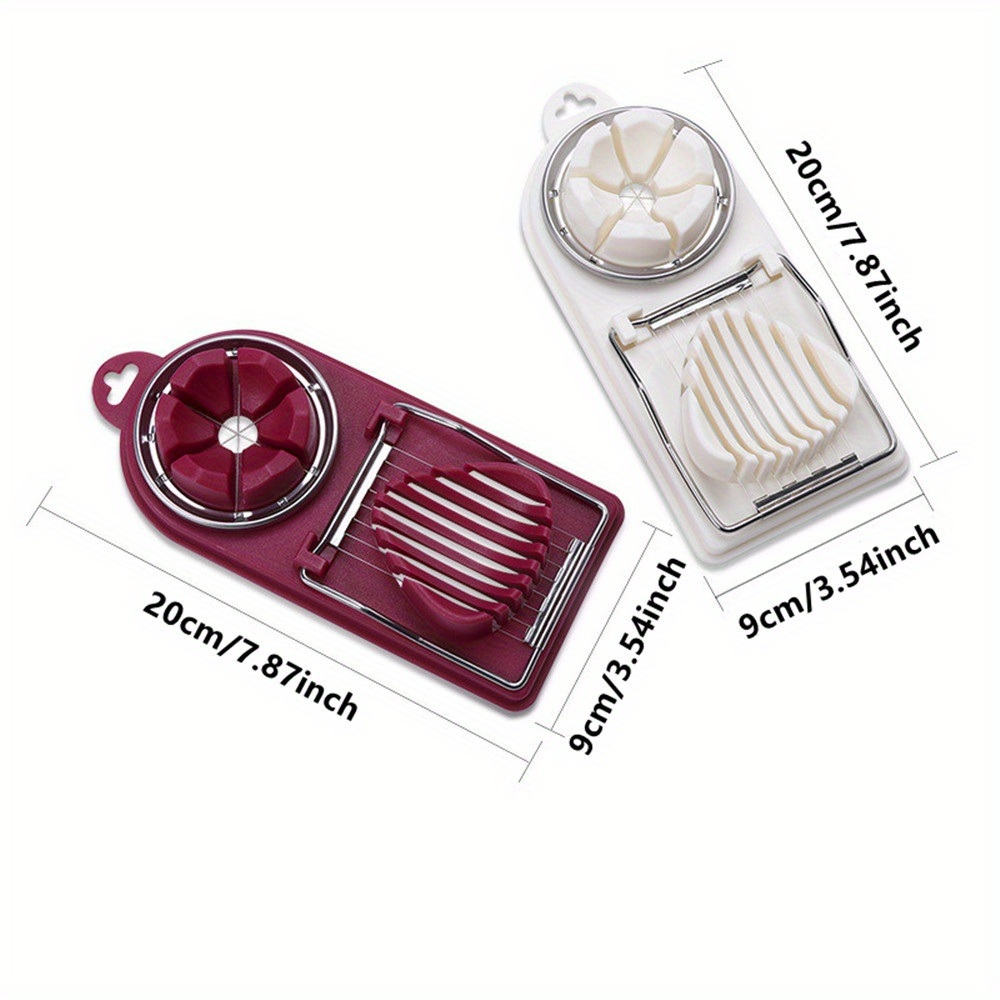 dropship 1pc Multifunctional Egg Cutter; Stainless Steel Egg Slicer Sectioner Cutter Mold; Flower-Shape Luncheon Meat Cutter; Kitchen Gadgets