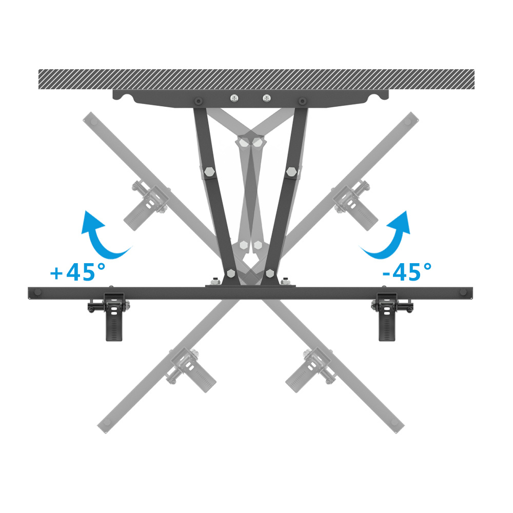 dropship LEADZM TMDS-204 32"-70" 110Lbs VESA600*400 Full Motion TV Wall Mount Tilt Range 0-15° YF